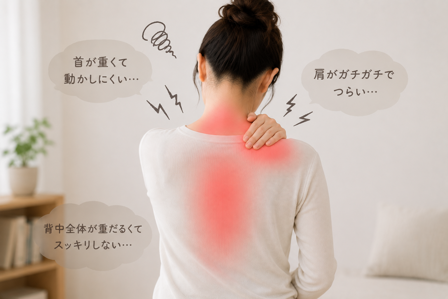 首肩や背中の重さイメージ